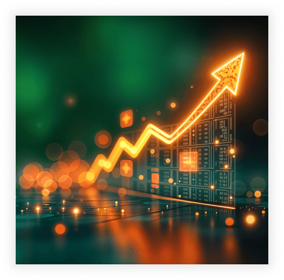 Growing investment chart
